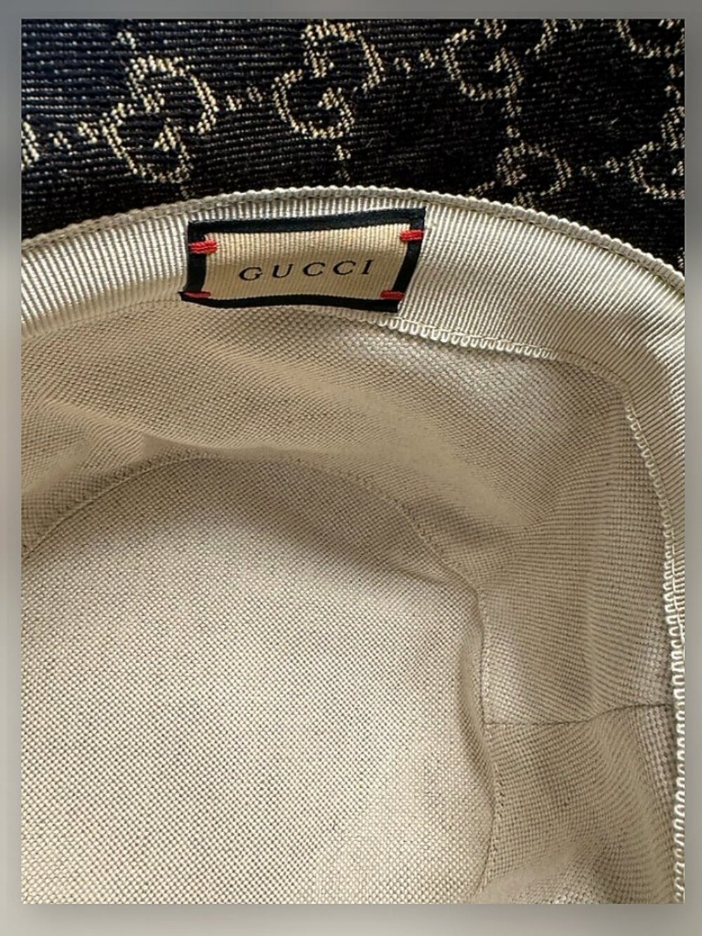 Gucci Classic GG Denim Oversized Brim Sun Hat - Picture 9 of 11
